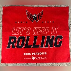 Washington D.C. NHL Capitals Hockey 2025 Red Playoffs Rally Towel